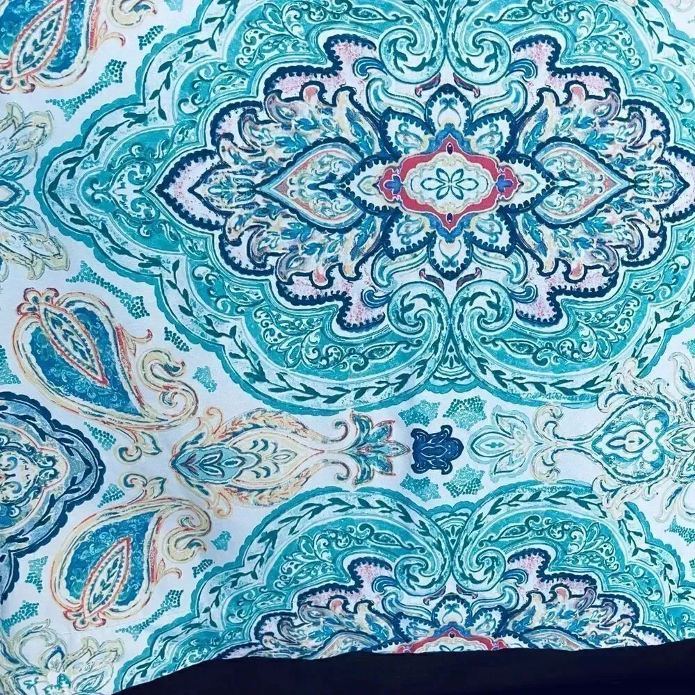 Paisley Turquoise Blue Pillowcase Sham